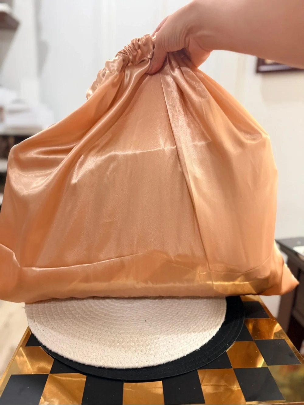 PRADA Gaufre Tote Bag Beige Lambskin Leather | Gold Hardware | VERY GOOD ❣️ - Picture 14 of 17